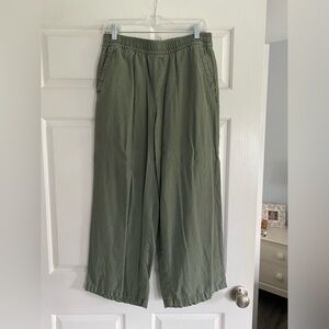 Olive Green Casual Pants